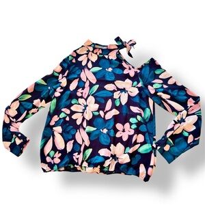 OCTAVIA Tie Neck Floral Blouse Women’s Top